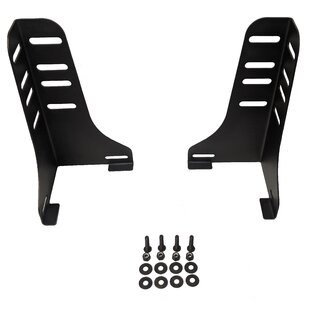 HOME BY HOLLYWOOD Bedder Base Platform Frame Headboard/Footboard Bracket Attachment, Black (Set of 2)