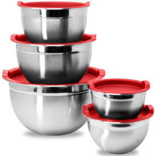 WHYSKO Stainless Steel Nested Mixing Bowl Set