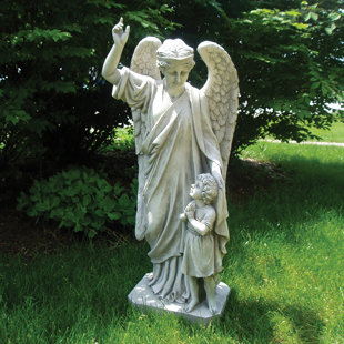 DESIGN TOSCANO Guardian Angel Child's Prayer Statue