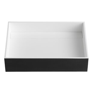 Alfi Brand 13.5'' Black And White Resin Rectangular Bathroom Sink