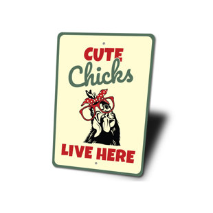 LIZTON SIGN SHOP, INC Funny Chicken Coop Aluminum Sign