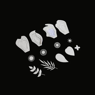 JWU9 New Flower Heart Metal Cutting Dies Stencils DIY Scrapbooking Album Paper Card Craft