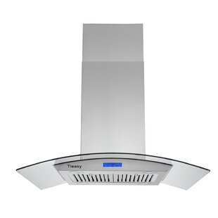 Tieasy Island Range Hood 36" Stainless Steel 700 CFM Convertible Island Range Hood with Baffle Filter