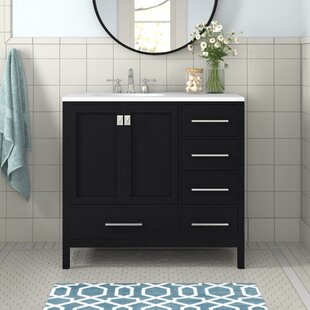 ANDOVER MILLS™ Broadview 36'' Single Bathroom Vanity with Engineered Marble Top