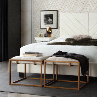 DIAMOND SOFA Babylon Vegan Leather Ottoman