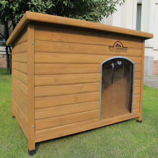 PETS IMPERIAL® Asphalt Wood Insulated Dog House