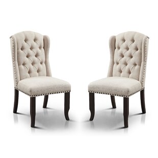 GREYLEIGH™ Rehoboth Tufted Fabric Upholstered Side Chair (Set of 2)