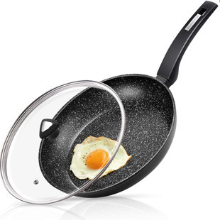 CS KOCHSYSTEME Aluminum Non-Stick Frying Pan with Lid