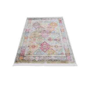 CARPETFINE Harleen Plaid Machine Woven Area Rug