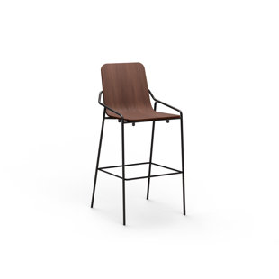 B&T DESIGN Dupont Counter Stool with Metal Frame