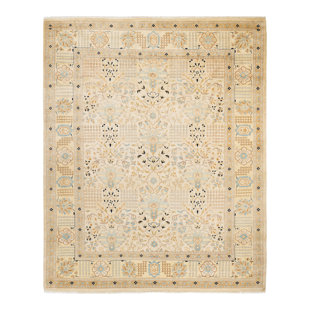 ISABELLINE Handerson Mogul One-of-a-Kind Hand-Knotted Area Rug - Ivory, 8'2" x 10'2"