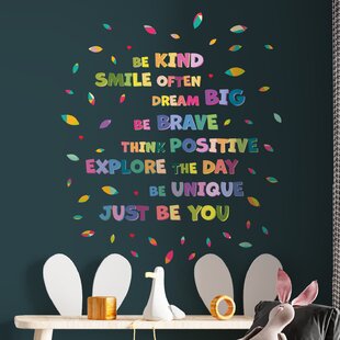 WALPLUS Colorful Inspirational Lettering Quote Wall Sticker