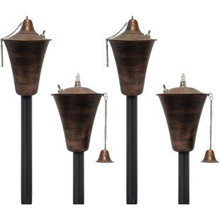 LEGENDS INTERNATIONAL LLC Kona 59'' Metal Citronella Tiki Torch (Set of 4)