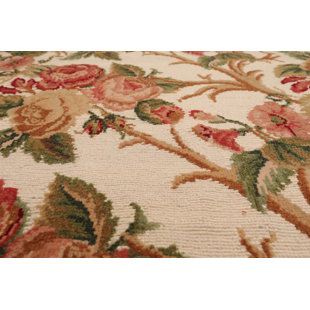 ORIENTAL RUG OF HOUSTON One-of-a-Kind Rectangle:6'x10' Wool Area Rug in Beige