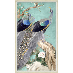 WENDOVER ART GROUP " Teal Peacock " Painting Print