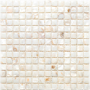 TILE CLUB 12" x 12" Seashell Grid Mosaic Wall & Floor Tile