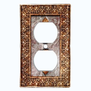 WORLDACC Patterned 1 - Gang Duplex Outlet Standard Wall Plate