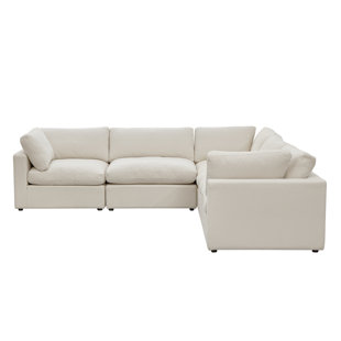 RUSTIC MANOR Judith 108" W Linen Symmetrical Modular Corner Sectional