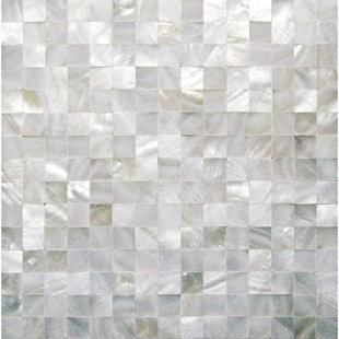 TILE CLUB 11.8" X 11.8" Square Natual Shell Textured Mosaic Tile