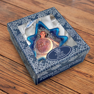 G DEBREKHT Glass Astrology & Stars Holiday Shaped Ornament