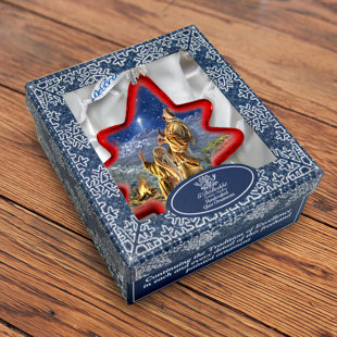 G DEBREKHT Holiday Splendor Glass Holiday Shaped Ornament