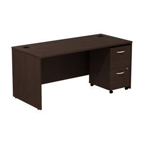 BUSH BUSINESS FURNITURE Office 500 Collection 66W x 30D Shell Desk with 2Dwr Mobile Pedestal