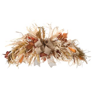 National Tree Company 32" Harvest Raffia Door Swag