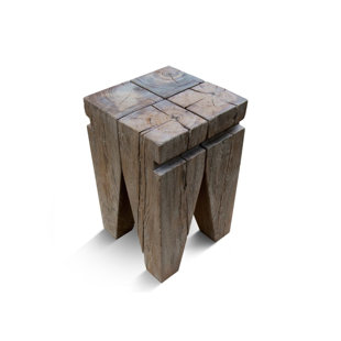 VVR HOMES Solid Wood Accent Stool