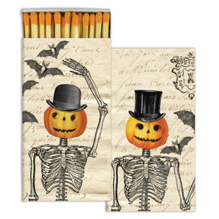 AREOHOME Pumpkin Heads Matches (Set of 5)