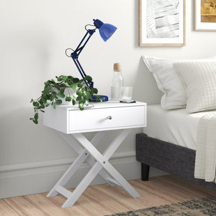 ZIPCODE DESIGN Bonneville 1 Drawer Bedside Table, Bedside Cabinet, End Table, Side Table