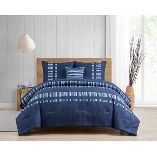 BECO HOME Percale Striped Comforter Set