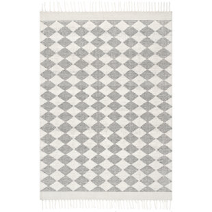Arvin Olano x Rugs USA Fractal Diamond Wool Gray Area Rug