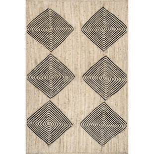 Arvin Olano x Rugs USA Axel Diamond Jute Natural Area Rug
