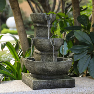 MILLWOOD PINES Rostam Weather Resistant Floor Fountain with Light