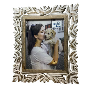 WILCO HOME Brown Wood Embossed Picture Frame