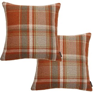 MCALISTERTEXTILES Plaid Indoor/Outdoor Reversible Pillow Cover