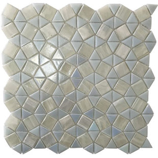 TILE CLUB 10.8"X10.8" Kaleidoscope Glass Mosaic Tile