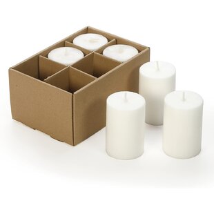 HG GLOBAL Unscented Pillar Candle (Set of 6)