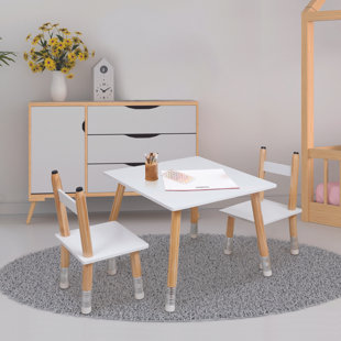 ISABELLE & MAX Dismuke Kids 3 Piece Square Play / Activity Table and Chair Set