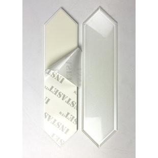 ABOLOS Frosted Elegance 11.875'' W x 3'' L Glass Peel and Stick Subway Tile