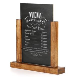 MT DISPLAYS Freestanding Slate Reversible Chalkboard (Set of 2)