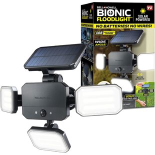 BELL + HOWELL Bell+Howell Bionic Solar Powered Floodlight with Remote Control, Wide Angle and Motion Activated