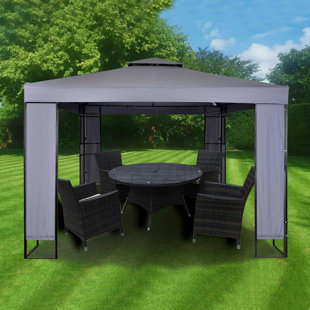 DAKOTA FIELDS Tornig 3 x 3m Steel Patio Gazebo
