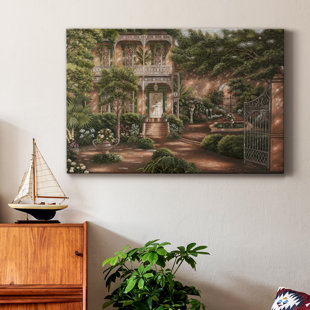 FLEUR DE LIS LIVING Jane's Courtyard II Premium Gallery Wrapped Canvas - Ready To Hang
