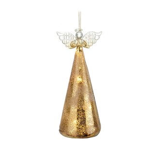 THE SEASONAL AISLE Light up Angel Hanging Figurine Ornament (Set of 2)