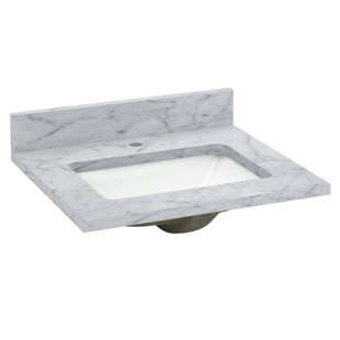SAGEHILL DESIGNS Chantilly 25'' Marble Single Bathroom Vanity Top with Sink