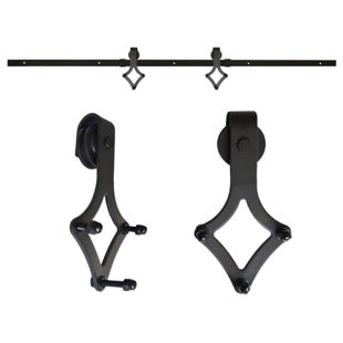 ATT Le Diamant Diamond Sliding Standard Double Barn Door Hardware Kit