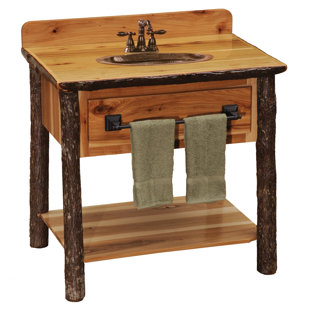 FIRESIDE LODGE Hickory 32" Open Vanity Base Only