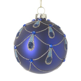 THE SEASONAL AISLE Peacock Design Bauble (Set of 4)