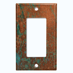 WORLDACC Patina Patterned 1 - Gang Rocker Standard Wall Plate